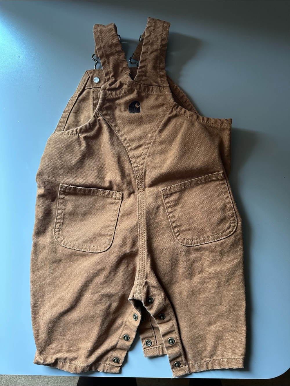 Carhartt Kids Tan/Brown Utility Overalls - Picture 2 of 3